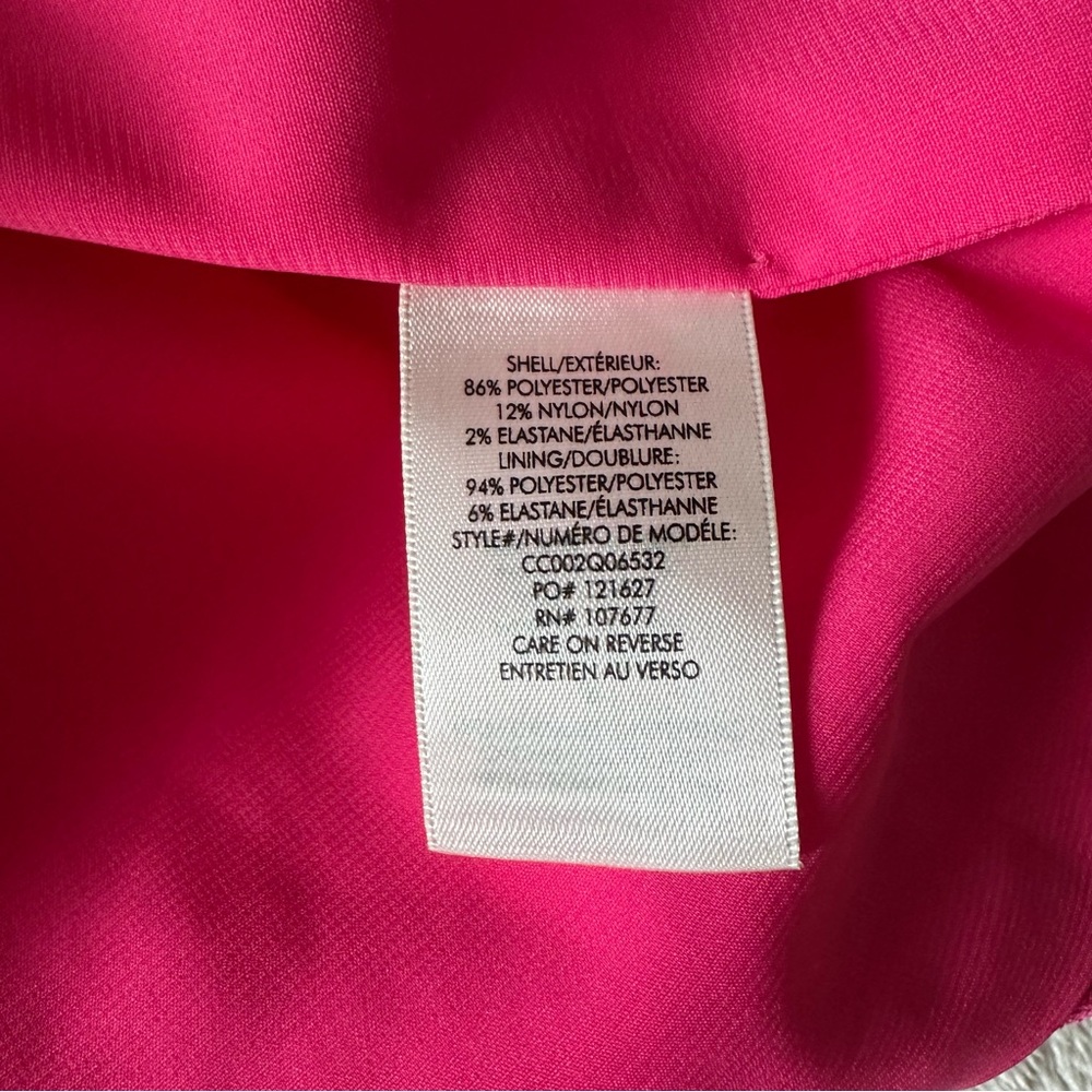 ALICE + OLIVIA Perla Boned Strapless Pleated Dress in Hot Pink sz 6 - Picture 14 of 14